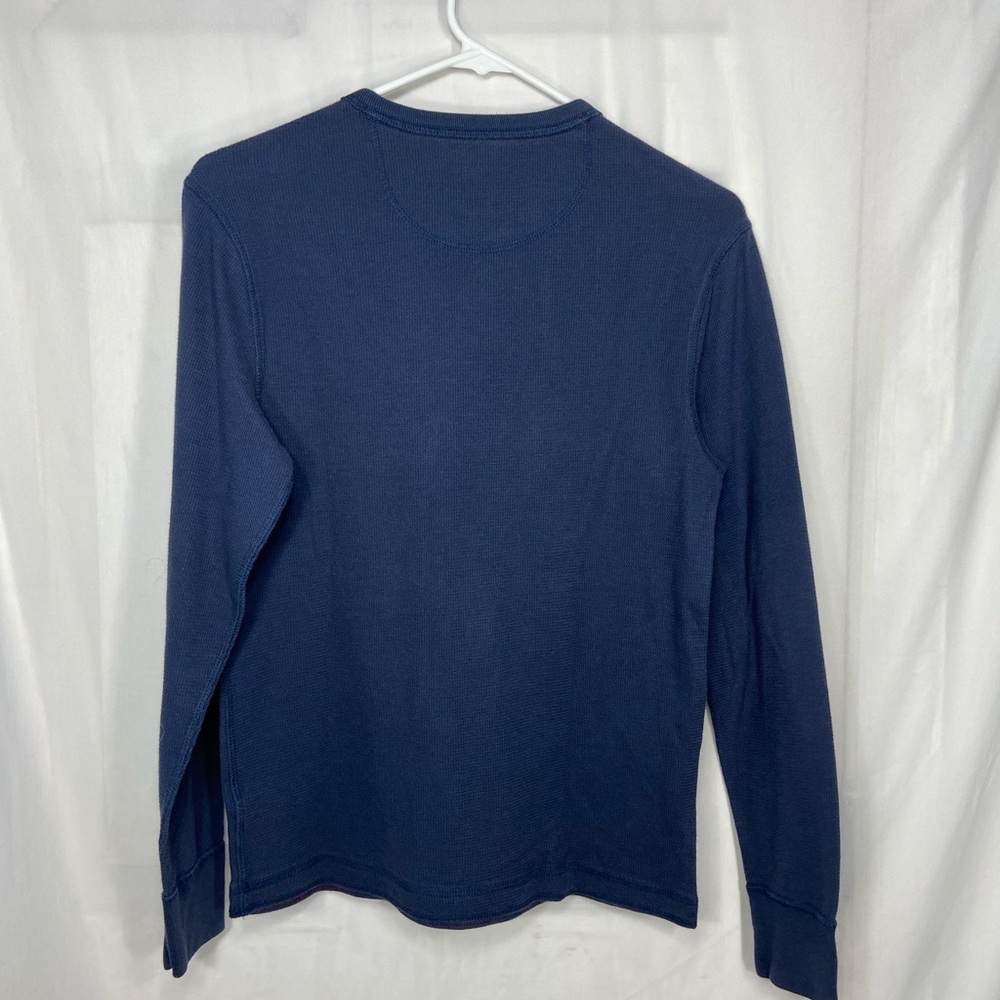 Arizona Jean Company youth boy’s navy blue decal textured long sleeve shirt L - Picture 4 of 5